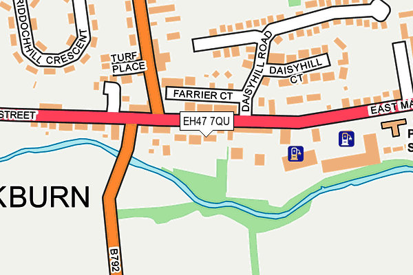 EH47 7QU map - OS OpenMap – Local (Ordnance Survey)