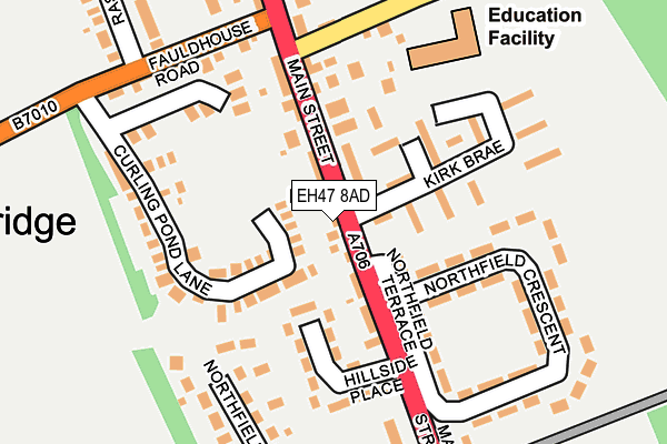 EH47 8AD map - OS OpenMap – Local (Ordnance Survey)