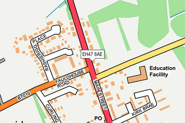 EH47 8AE map - OS OpenMap – Local (Ordnance Survey)