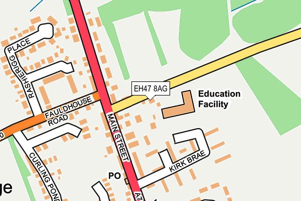 EH47 8AG map - OS OpenMap – Local (Ordnance Survey)