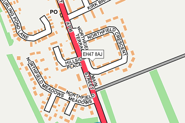 EH47 8AJ map - OS OpenMap – Local (Ordnance Survey)