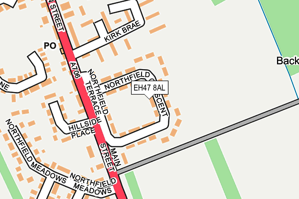 EH47 8AL map - OS OpenMap – Local (Ordnance Survey)