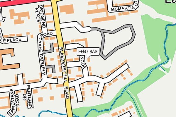 EH47 8AS map - OS OpenMap – Local (Ordnance Survey)