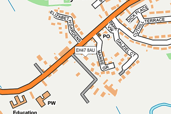 EH47 8AU map - OS OpenMap – Local (Ordnance Survey)