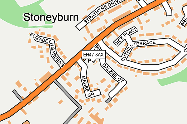 EH47 8AX map - OS OpenMap – Local (Ordnance Survey)