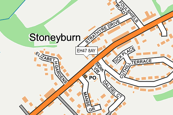 EH47 8AY map - OS OpenMap – Local (Ordnance Survey)