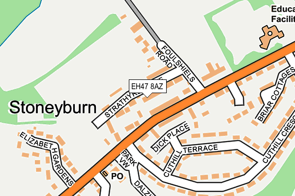 EH47 8AZ map - OS OpenMap – Local (Ordnance Survey)