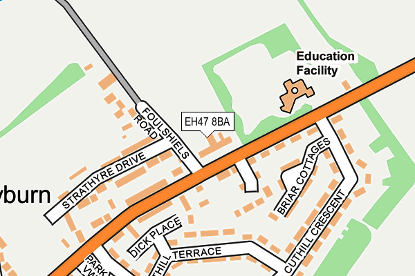 EH47 8BA map - OS OpenMap – Local (Ordnance Survey)