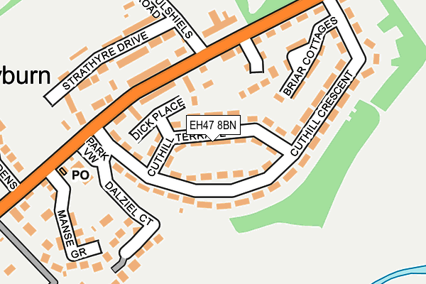 EH47 8BN map - OS OpenMap – Local (Ordnance Survey)