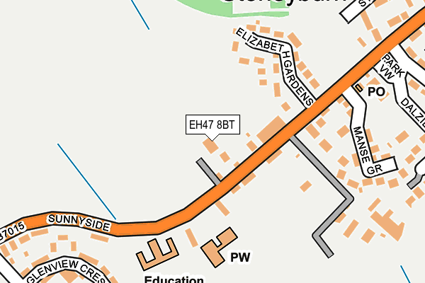 EH47 8BT map - OS OpenMap – Local (Ordnance Survey)