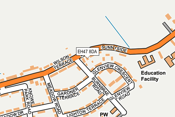 EH47 8DA map - OS OpenMap – Local (Ordnance Survey)
