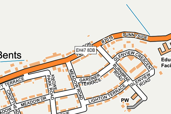 EH47 8DB map - OS OpenMap – Local (Ordnance Survey)