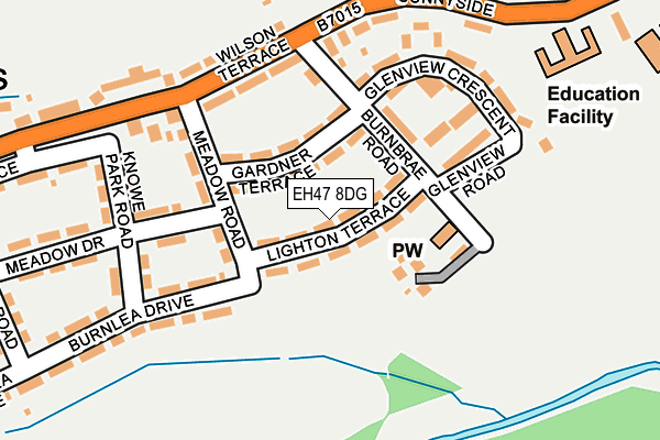 EH47 8DG map - OS OpenMap – Local (Ordnance Survey)