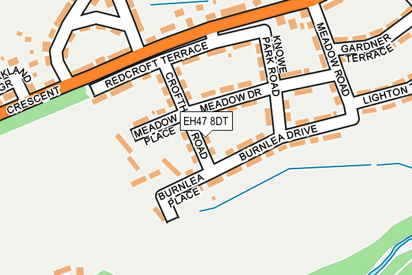 EH47 8DT map - OS OpenMap – Local (Ordnance Survey)