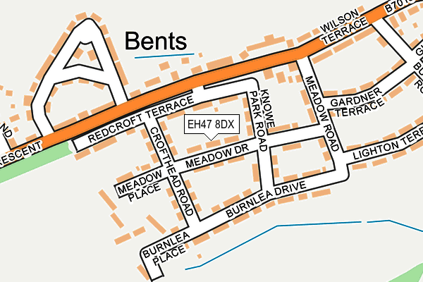 EH47 8DX map - OS OpenMap – Local (Ordnance Survey)