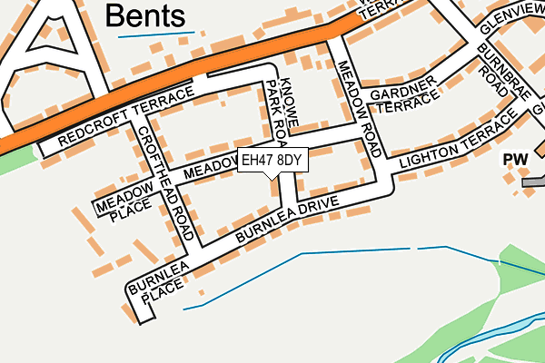 EH47 8DY map - OS OpenMap – Local (Ordnance Survey)