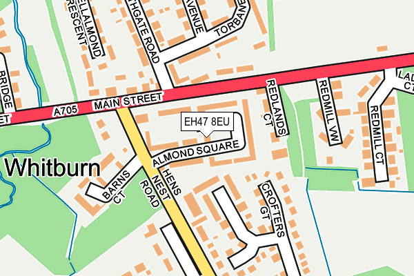 EH47 8EU map - OS OpenMap – Local (Ordnance Survey)