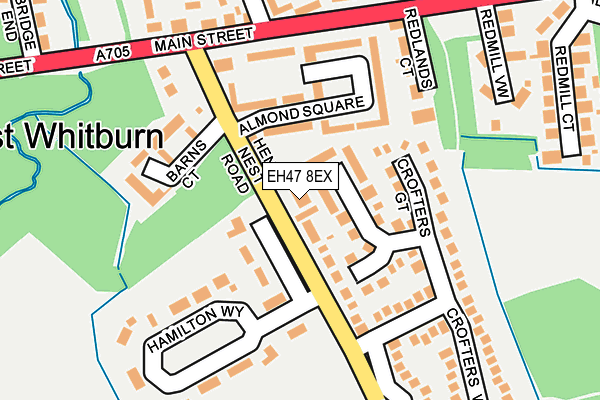 EH47 8EX map - OS OpenMap – Local (Ordnance Survey)