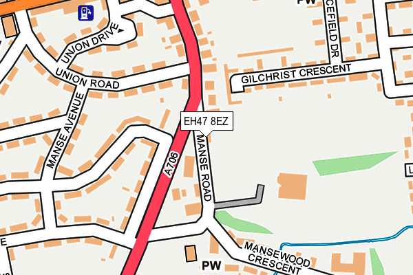 EH47 8EZ map - OS OpenMap – Local (Ordnance Survey)