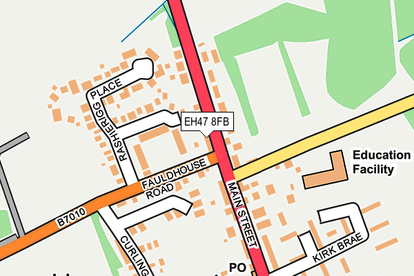 EH47 8FB map - OS OpenMap – Local (Ordnance Survey)