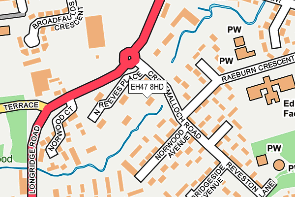 EH47 8HD map - OS OpenMap – Local (Ordnance Survey)