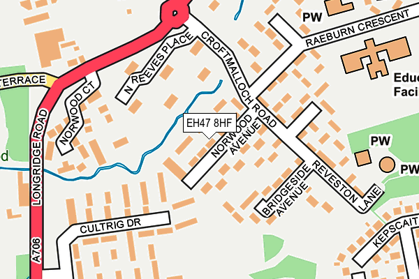 EH47 8HF map - OS OpenMap – Local (Ordnance Survey)