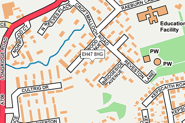 EH47 8HG map - OS OpenMap – Local (Ordnance Survey)