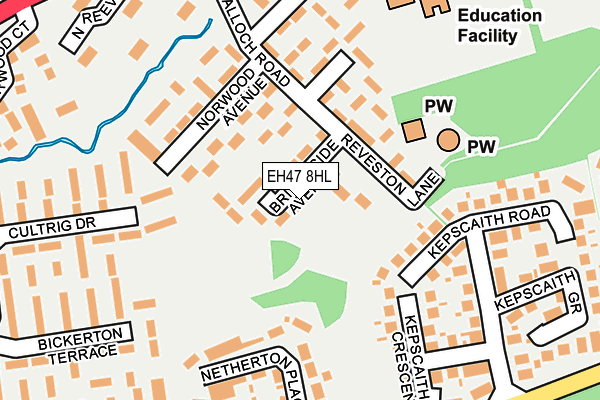 EH47 8HL map - OS OpenMap – Local (Ordnance Survey)