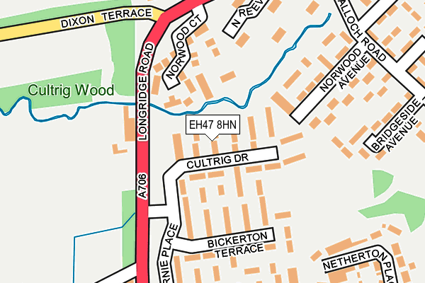 EH47 8HN map - OS OpenMap – Local (Ordnance Survey)
