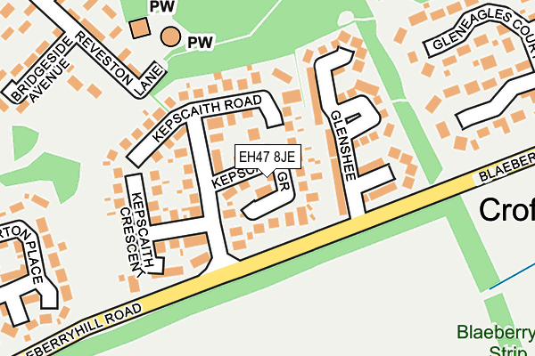 EH47 8JE map - OS OpenMap – Local (Ordnance Survey)