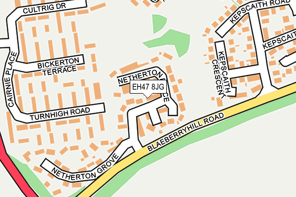 EH47 8JG map - OS OpenMap – Local (Ordnance Survey)