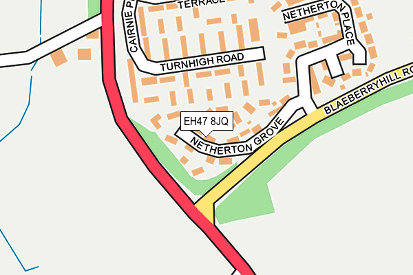 EH47 8JQ map - OS OpenMap – Local (Ordnance Survey)