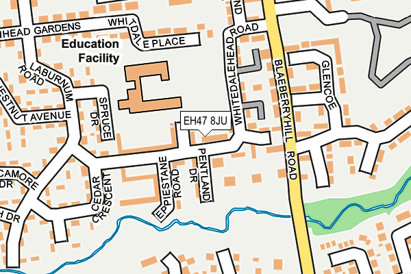 EH47 8JU map - OS OpenMap – Local (Ordnance Survey)
