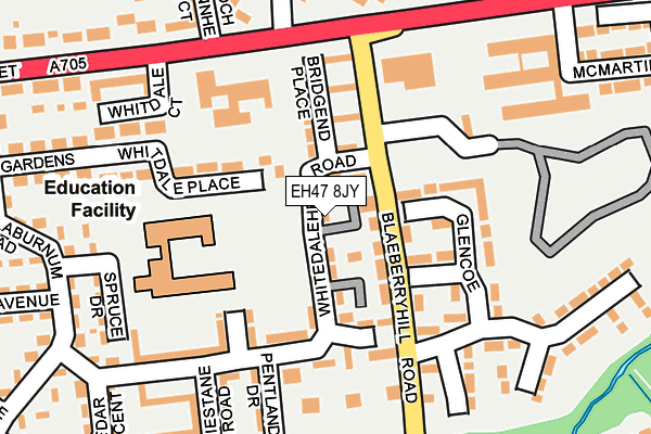 EH47 8JY map - OS OpenMap – Local (Ordnance Survey)