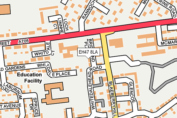 EH47 8LA map - OS OpenMap – Local (Ordnance Survey)