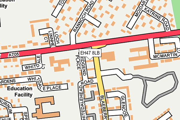 EH47 8LB map - OS OpenMap – Local (Ordnance Survey)