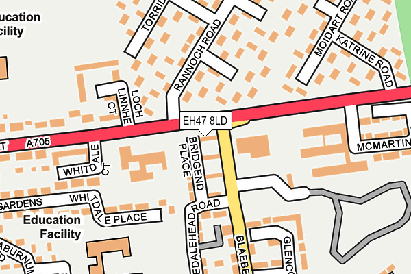 EH47 8LD map - OS OpenMap – Local (Ordnance Survey)