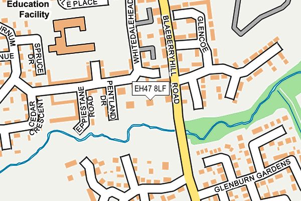 EH47 8LF map - OS OpenMap – Local (Ordnance Survey)