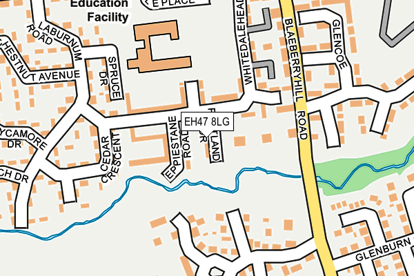EH47 8LG map - OS OpenMap – Local (Ordnance Survey)