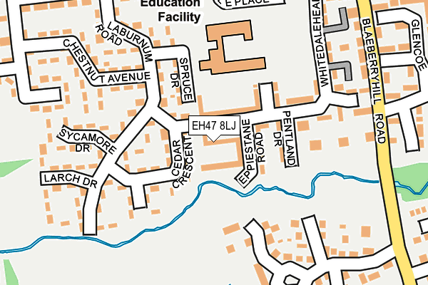 EH47 8LJ map - OS OpenMap – Local (Ordnance Survey)