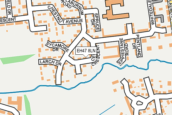 EH47 8LN map - OS OpenMap – Local (Ordnance Survey)
