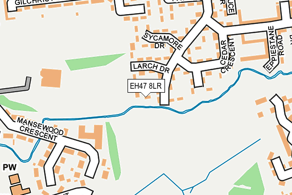 EH47 8LR map - OS OpenMap – Local (Ordnance Survey)