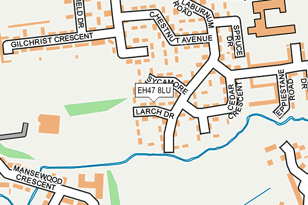 EH47 8LU map - OS OpenMap – Local (Ordnance Survey)