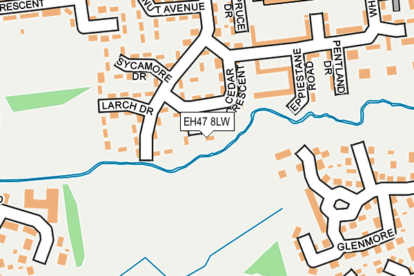 EH47 8LW map - OS OpenMap – Local (Ordnance Survey)