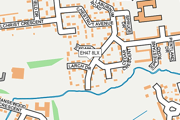 EH47 8LX map - OS OpenMap – Local (Ordnance Survey)