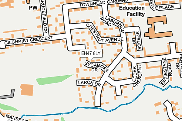 EH47 8LY map - OS OpenMap – Local (Ordnance Survey)