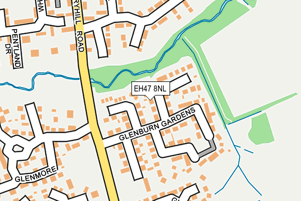 EH47 8NL map - OS OpenMap – Local (Ordnance Survey)