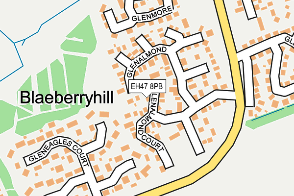 EH47 8PB map - OS OpenMap – Local (Ordnance Survey)