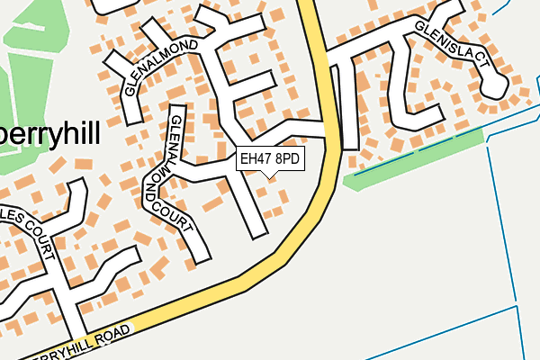 EH47 8PD map - OS OpenMap – Local (Ordnance Survey)