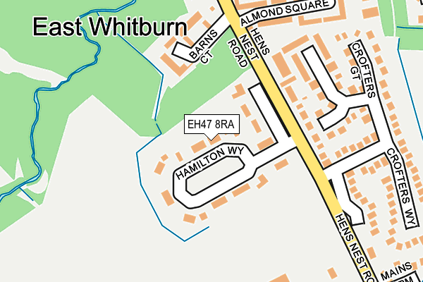 EH47 8RA map - OS OpenMap – Local (Ordnance Survey)